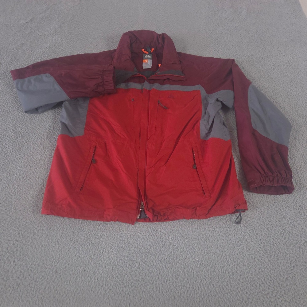 VINTAGE Nike‎ ACG Jacket Mens Large Red FitStorm Colorblock Nylon Shell Y2K